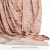 Hand-crafted 100% baby cashmere pashmina embroidered with orange red & gold thread on a neutral background finest-quality