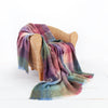 Super-soft, thick luxury mohair throw in a stunning blend of multi shades top quality extremely warm & very light & cosy 