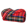 Classic Royal Stewart tartan picnic rug with black damp proof backing 100% pure new wool made in Scotland top-quality