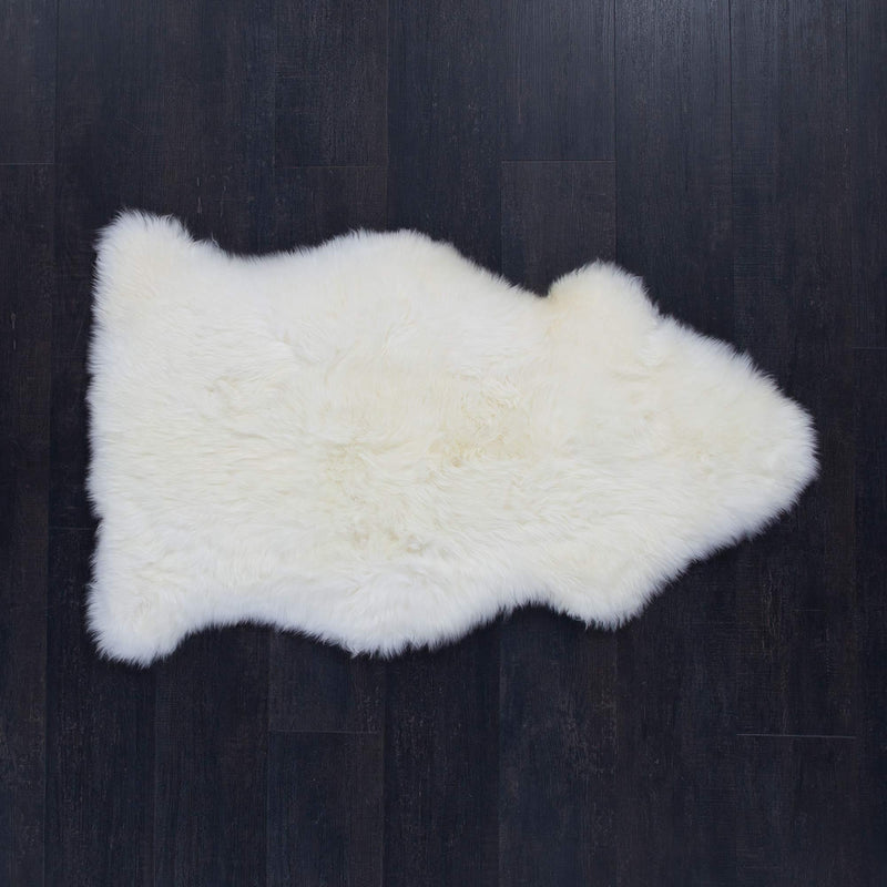  Sumptuous medium to long wool super white Merino sheepskin, silky soft and luxurious thick and dense From The Wool Company