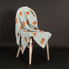 Soft blue-green 100% cotton baby blanket with cute Lenny lion characters in tan & orange perfect for all seasons top-quality