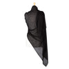 Fine wool and silk blend shawl in classic black with a soft fringe edge super-soft lightweight & warm top-quality