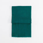 Fine wool & silk blend shawl in dark emerald green with a soft fringe edge super-soft lightweight & warm top-quality