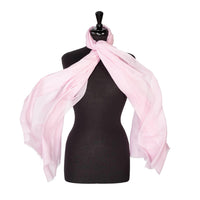 Fine wool & silk blend shawl in a soft light pink with a soft fringe edge super-soft lightweight & warm top-quality