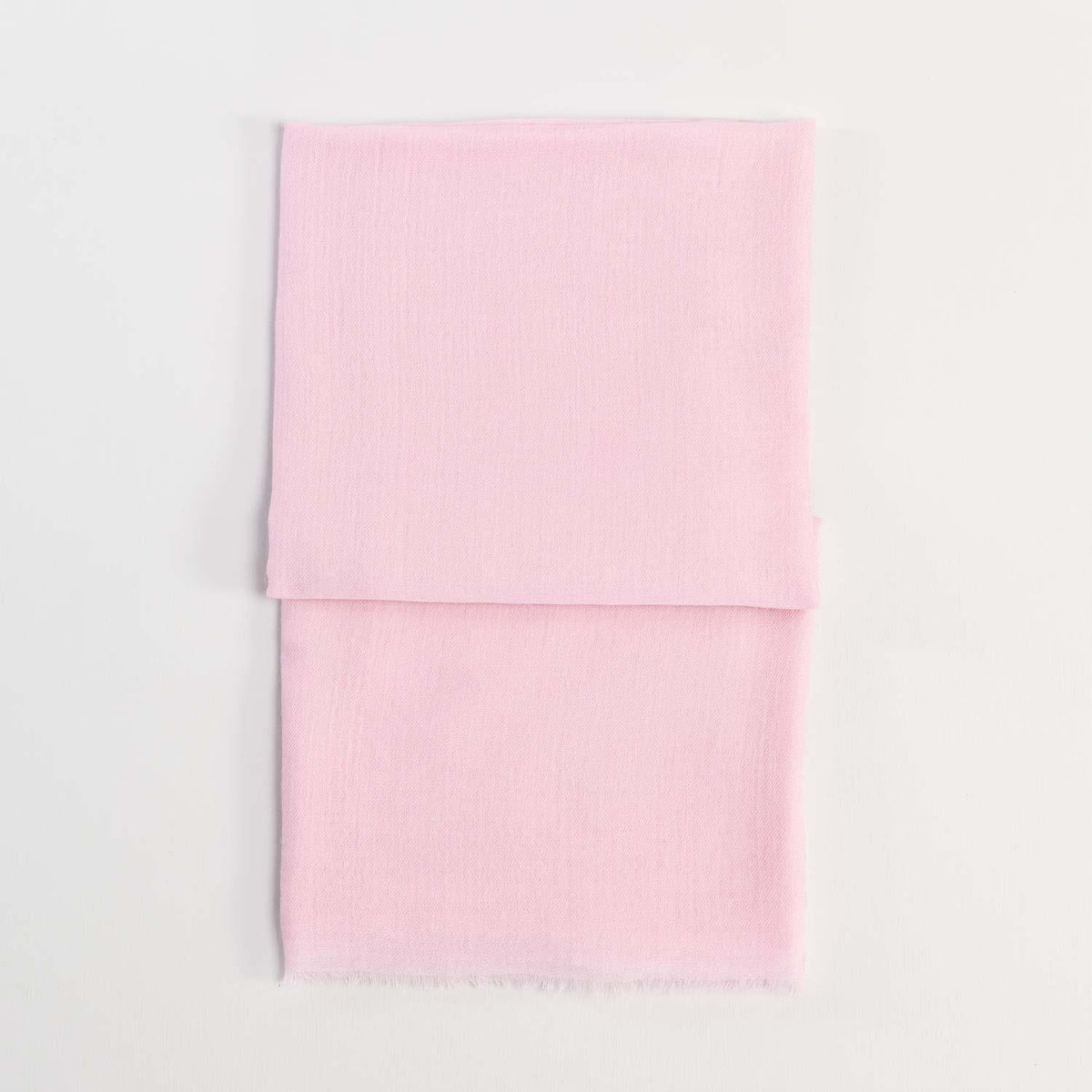 Fine wool & silk blend shawl in a soft light pink with a soft fringe edge super-soft lightweight & warm top-quality