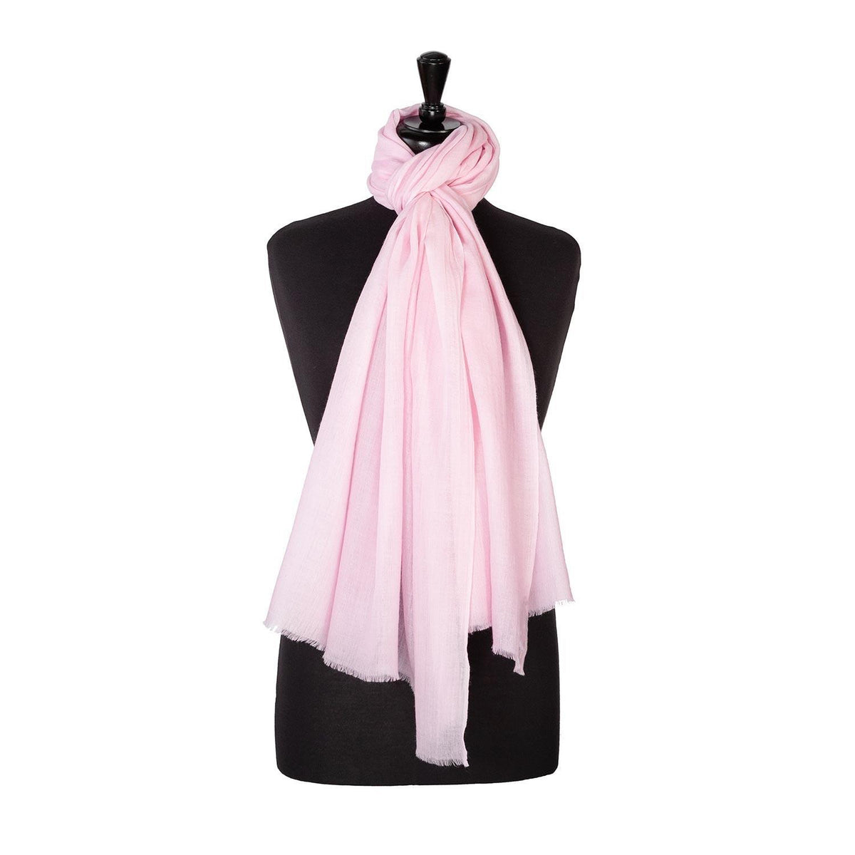 Fine wool & silk blend shawl in a soft light pink with a soft fringe edge super-soft lightweight & warm top-quality