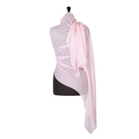 Fine wool & silk blend shawl in a soft light pink with a soft fringe edge super-soft lightweight & warm top-quality