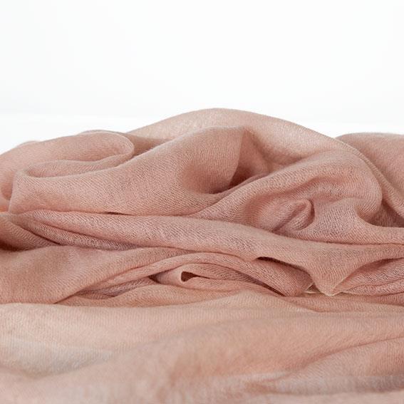 Fine wool & silk blend shawl in warm light brown tones with a soft fringe edge super-soft lightweight & warm top-quality