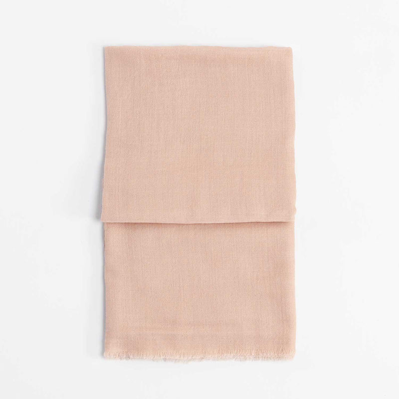 Fine wool & silk blend shawl in warm light brown tones with a soft fringe edge super-soft lightweight & warm top-quality