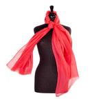 Fine wool & silk blend shawl in vibrant raspberry tones with a soft fringe edge super-soft lightweight & warm top-quality