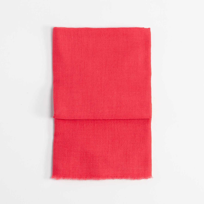 Fine wool & silk blend shawl in vibrant raspberry tones with a soft fringe edge super-soft lightweight & warm top-quality