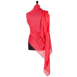 Fine wool & silk blend shawl in vibrant raspberry tones with a soft fringe edge super-soft lightweight & warm top-quality