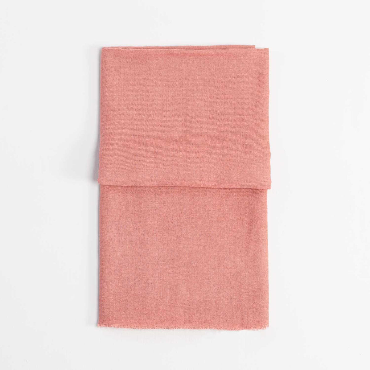 Fine wool & silk blend shawl in subtle dusky pink tones with a soft fringe edge super-soft lightweight & warm top-quality