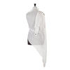 Fine wool & silk blend shawl in pale silver grey with a soft fringe edge super-soft lightweight & warm top-quality