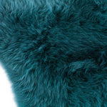 Deep rich green-blue British longwool  sheepskin, very deep vibrant colour, Soft & dense & luxurious thick top-quality skin