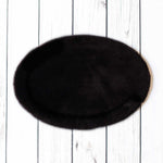 Luxury Oval Sheepskin Pet Bed - Black - SHEEPSKIN  from The Wool Company