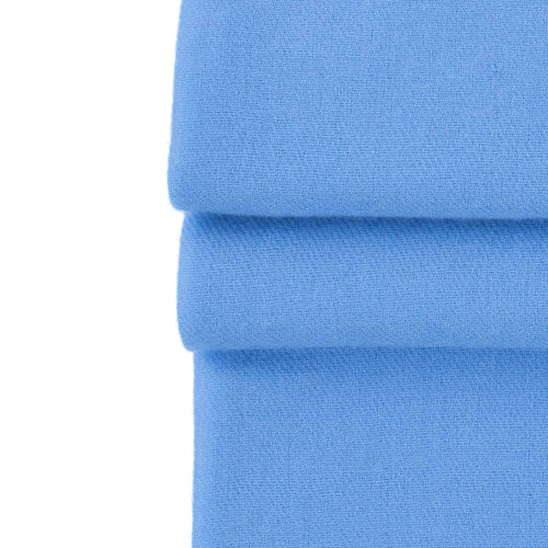 Genuine 100% cashmere pashmina bright Bluebird blue with tasselled fringe edge super-soft lightweight & warm finest-quality