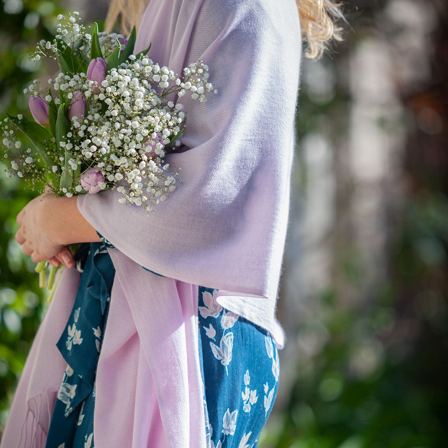 Lilac Pashmina Shawl Cashmere Wrap The Wool Company