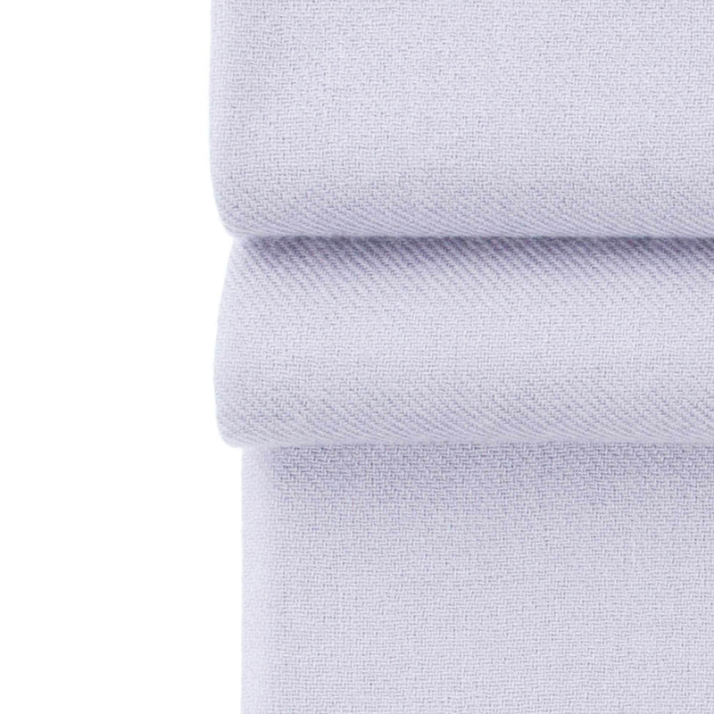 Genuine 100% cashmere pashmina in a pale pearl grey with tasselled fringe edge super-soft lightweight & warm finest-quality