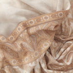 100% cashmere throw super-soft warm & cosy beige golden & cream tones paisley style pattern finest quality luxury throw