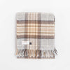 100% pure new wool British-made throw in McKellar tartan top-quality classic with neutral tones From The Wool Company