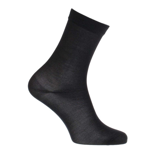 100% natural silk ultrafine men's socks black & dark grey UK size 6.5 - 11 top-quality lightweight & warm 
