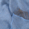  Merino-cashmere blend throw super-soft warm & cosy vibrant blue and grey herringbone pattern top-quality luxury throw 