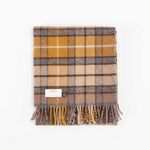  100% pure new wool British-made knee rug in Natural Buchanan tartan top-quality From The Wool Company
