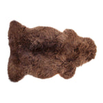 British sheepskin, natural undyed chocolate brown silky-soft luxurious & thick medium-longwool fleece staple top-quality 