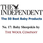  Naturally white sheepskin for babies. Soft with a short, thick, dense fleece, undyed and unbleached perfect for your baby. 