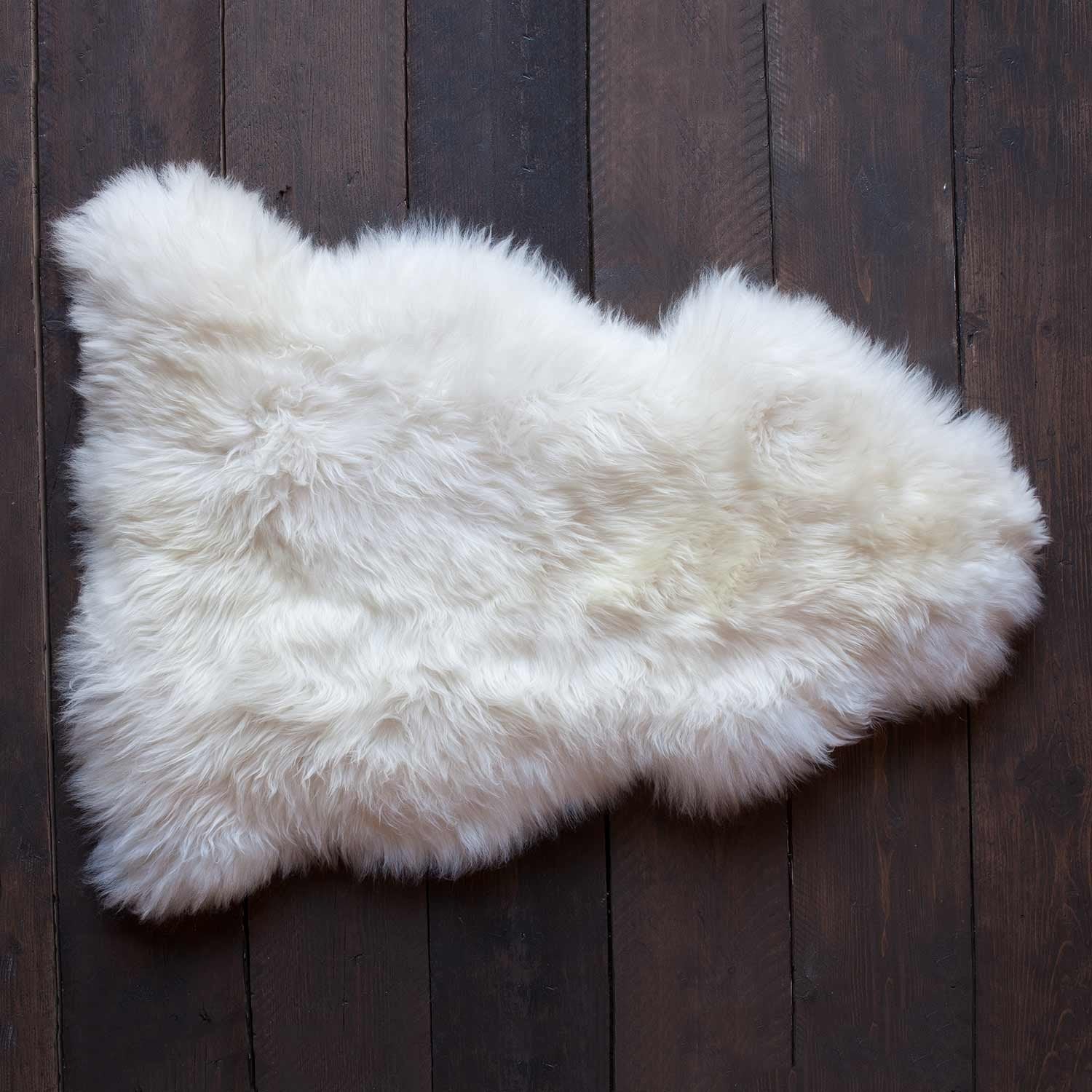 Sheepskin Natural Fluffy Fur Rug Genuine Single Pelt Luxuxry 2 x 3 Ivory  White Sheep Skin Area Rug for Bedroom (24Inch x 36Inch, 60.96cm x 91.44cm)