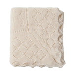 100% soft Merino lambswool natural cream traditional design baby shawl made in England top-quality From The Wool Company