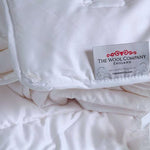 Autumn/spring weight 430gsm pure wool luxury duvets 100% cotton sateen cover beautifully warm, soft & light, body-fit design