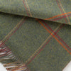 Made in Scotland tweed lambswool throw double-faced russet reds mossy greens & burnt orange checks thick & super-soft