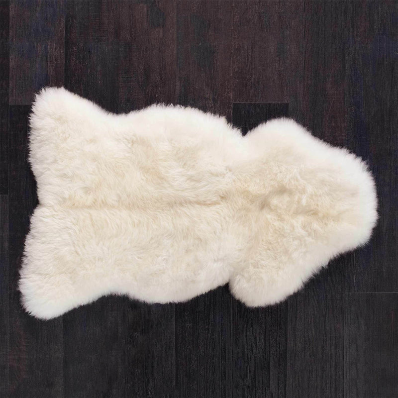  British sheepskins, long-wool soft, silky and dense, may have a minor fault or be a different shape  - From The Wool Company