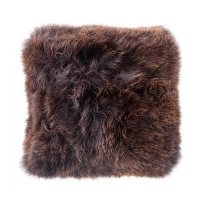Sumptuous, double-sided, natural sheepskin cushion, with a wool cushion pad, super soft longwool fleece in natural colours
