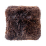 Sumptuous, double-sided, natural sheepskin cushion, with a wool cushion pad, super soft longwool fleece in natural colours