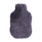 Soft & warm sheepskin hot water bottle cover in graphite grey 100% sheepskin cover, bottle included made in the UK