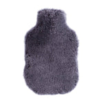 Soft & warm sheepskin hot water bottle cover in graphite grey 100% sheepskin cover, bottle included made in the UK