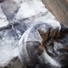 Small size genuine sheepskin bean bag, super-soft, thick,& luxurious shorn fleece in a silver graphite  grey colourway