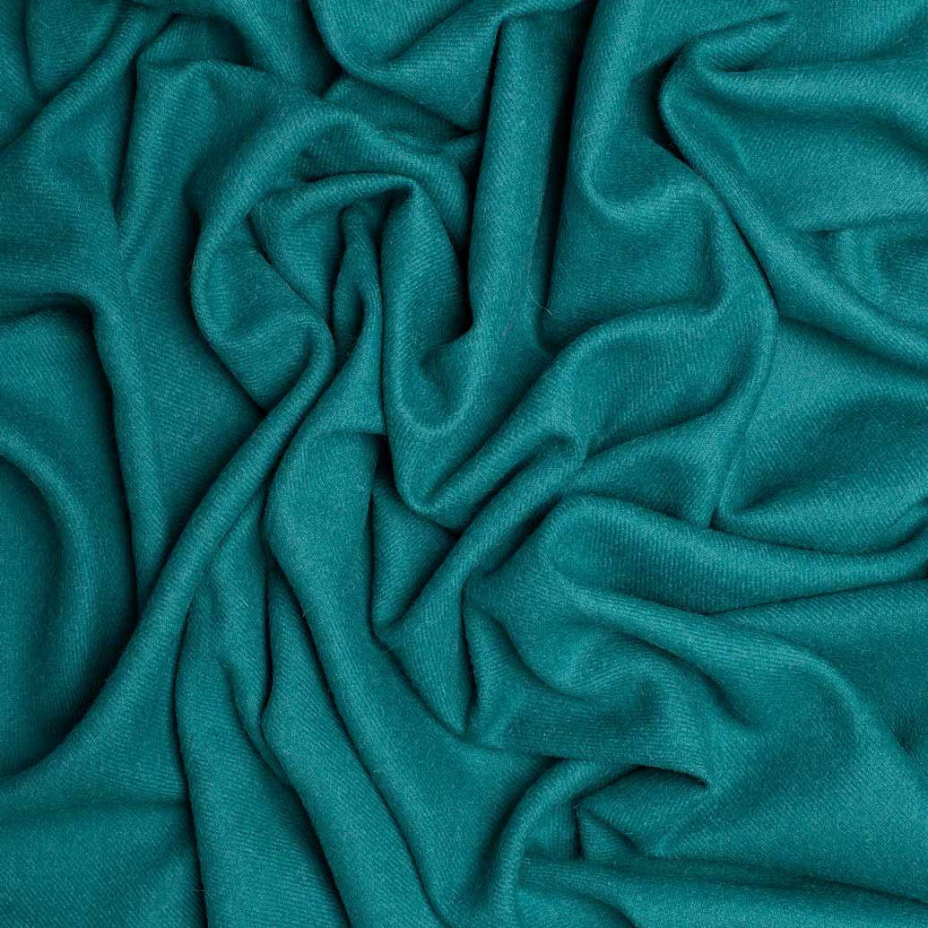 100% Alpaca extra-large throw in teal green with fringing top-quality warm and cosy made in England luxury super-soft throw