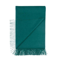 100% Alpaca extra-large throw in teal green with fringing top-quality warm and cosy made in England luxury super-soft throw