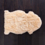 Soft, luxurious, & beautiful to touch light honey baby sheepskin, selected for a naturally short fleece By The Wool Company