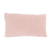  Dusky pink cotton cushion cover stonewashed textured front & plain back wool cushion pad 45 x 65cm By The Wool Company