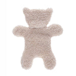 Beige-oyster-coloured soft & cuddly sheepskin teddy bear hot water bottle cover. naturally warming, comforting & insulating,