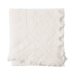 100% soft Merino lambswool ivory off white traditional design baby shawl made in England top-quality From The Wool Company