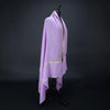 Hand-crafted 100% embroidered Zari cashmere pashmina lavender with gold thread finest-quality super-soft special shawl