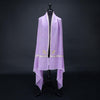 Hand-crafted 100% embroidered Zari cashmere pashmina lavender with gold thread finest-quality super-soft special shawl